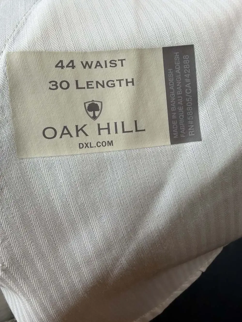 Oak Hill Pleated Premium Pants Men's 44x30 Khaki Chino Dress Pants New with Tags